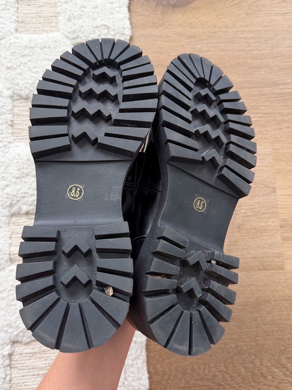 Steve Madden Lando Black Leather Platform Loafer in Black - Picture 6 of 9